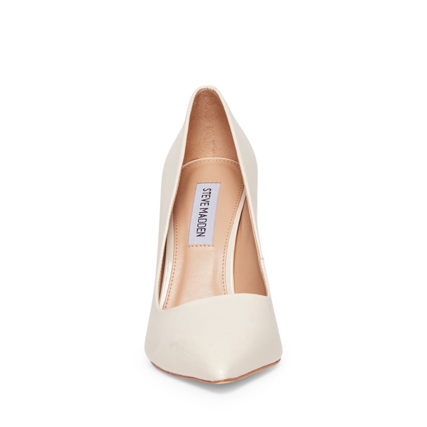 White Steve Madden Vala Patent Women's Heels | PH 3754SAQ